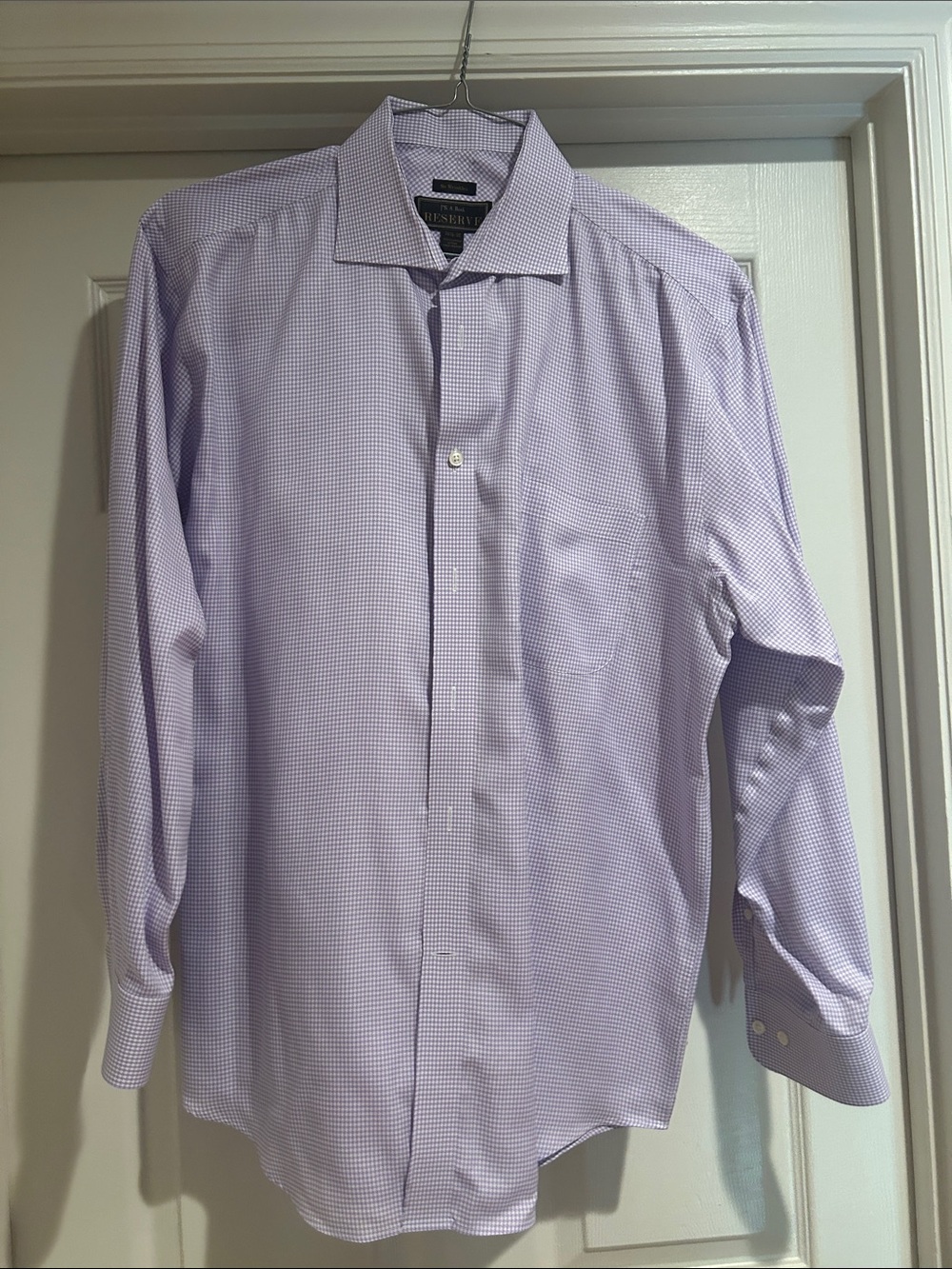 Jos. A. Bank Reserve Men’s Lavender Micro-Check Dress Shirt